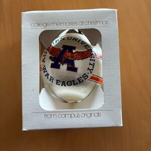 Vintage silk wrapped Auburn University Christmas Ornament